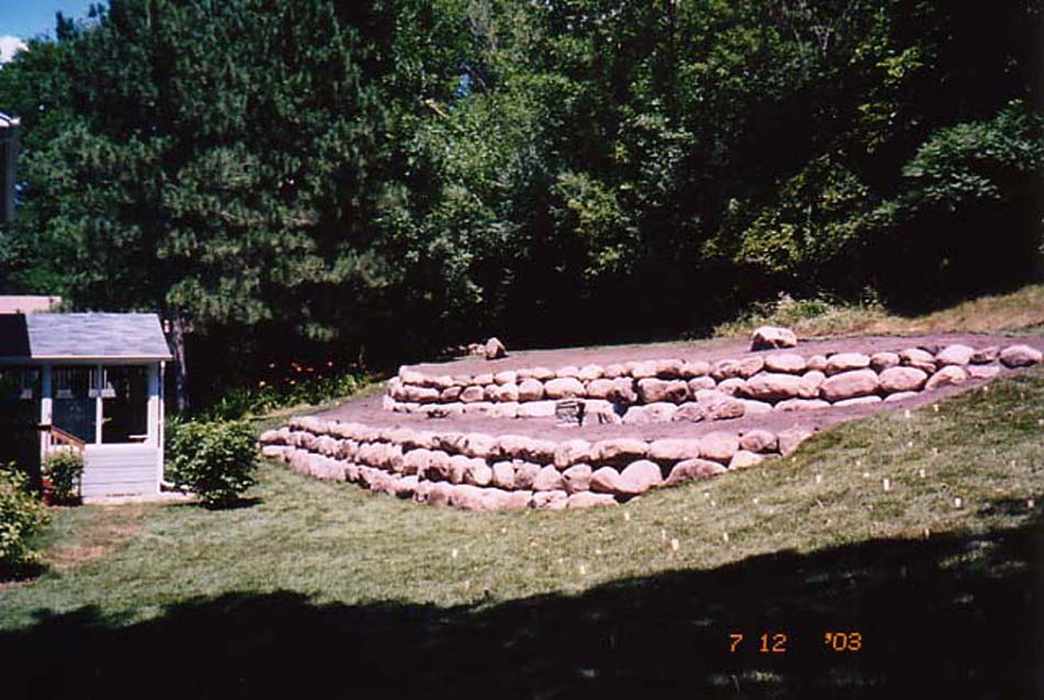 C N'R Lawn N' Landscape - Boulder Wall - After Photo