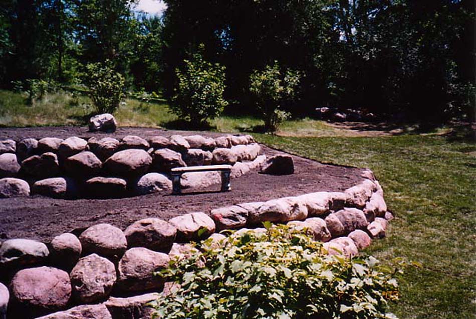 C N'R Lawn N' Landscape - Boulder Wall - After Photo