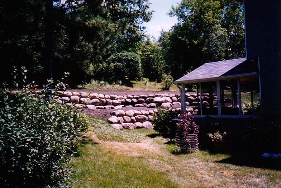 C N'R Lawn N' Landscape - Boulder Wall - After Photo