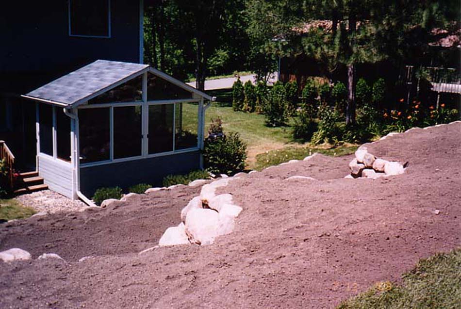 C N'R Lawn N' Landscape - Boulder Wall - After Photo