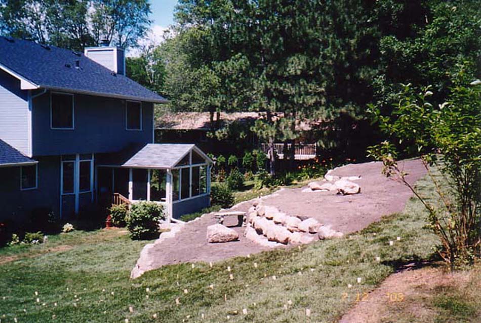 C N'R Lawn N' Landscape - Boulder Wall - After Photo
