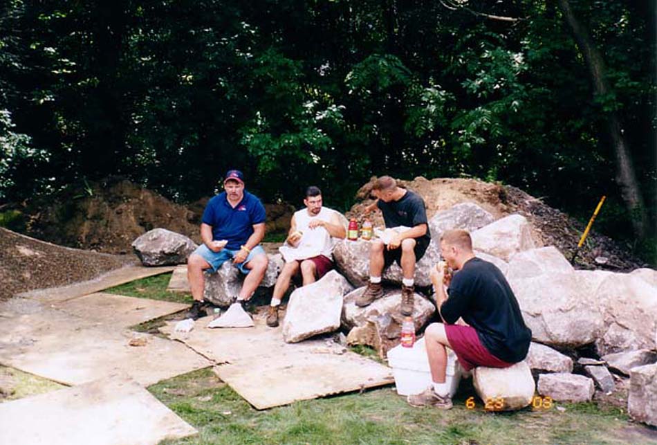 C N'R Lawn N' Landscape - Boulder Wall - Day 1 Photo