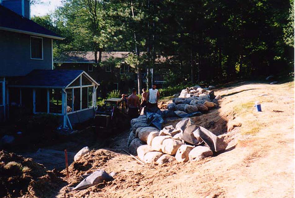 C N'R Lawn N' Landscape - Boulder Wall - Day 5 Photo