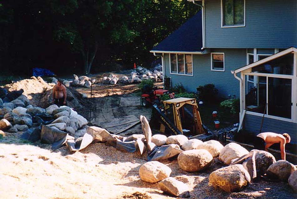 C N'R Lawn N' Landscape - Boulder Wall - Day 5 Photo