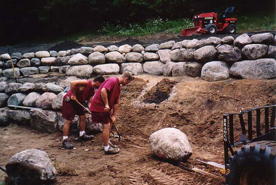 C N'R Lawn N' Landscape - Boulder Wall - Day 7 Photo