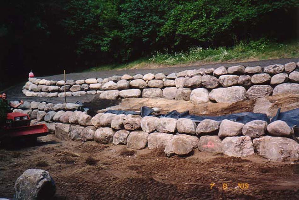 C N'R Lawn N' Landscape - Boulder Wall - Day 7 Photo