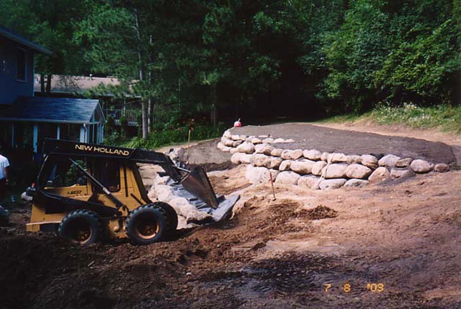 C N'R Lawn N' Landscape - Boulder Wall - Day 7 Photo