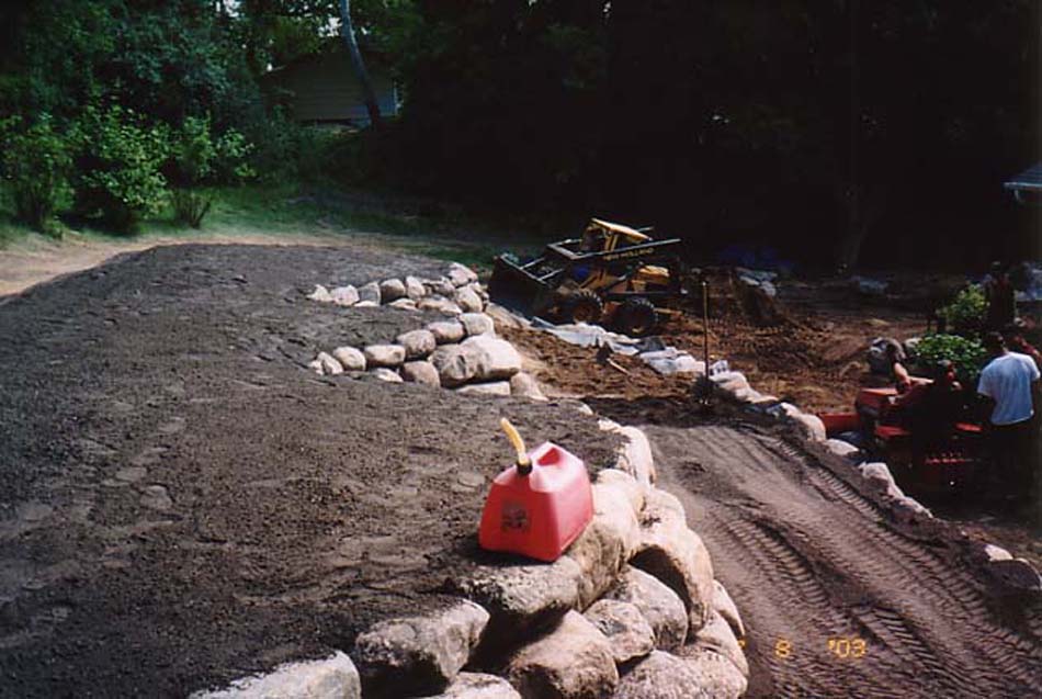 C N'R Lawn N' Landscape - Boulder Wall - Day 7 Photo
